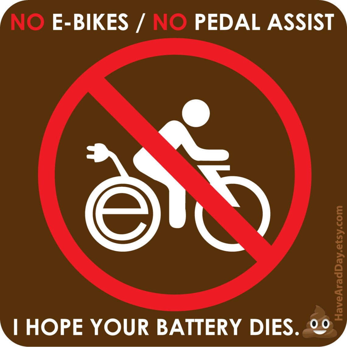 Kein EBikeAufkleber ich hoffe Ihr Akku ist leer. Etsy.de