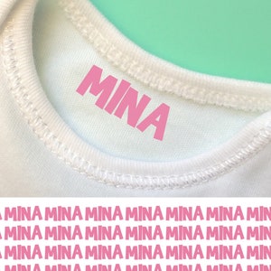 HTV Vinyl Names, Iron on Name Tags, HTV Initials