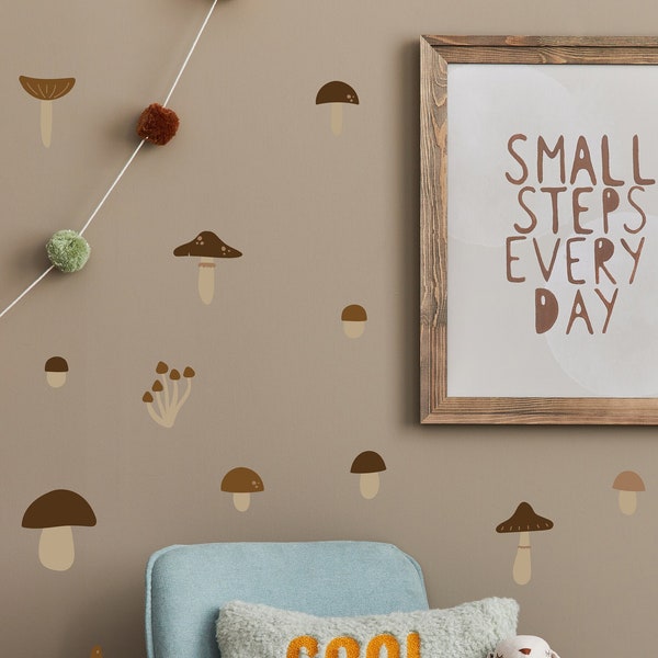 Mushroom Wall Decals Etsy