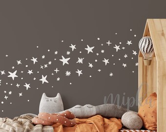 HandDrawn Stars and Sparkle Decals - Choose Your Color