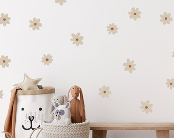 Daisy muurstickers - bloemenmuurstickers, kinderkamerstickers, Boho-kwekerij