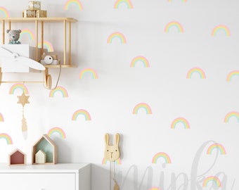 Rainbow Decals -  Scandinavian Rainbow Decals, Rainbows Sticker, Rainbow Wall Decals