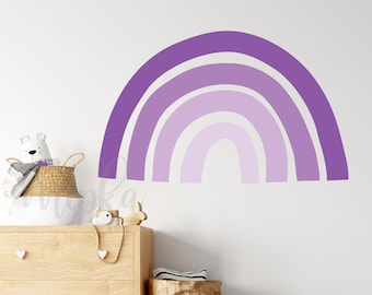 Large Lilac Purple Rainbow Decal -  Scandinavian Rainbow Decal, Rainbows Sticker, Rainbow Wall Decals, Rainbow Mural