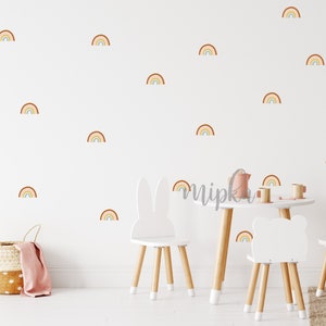 Rainbow Decals -  Scandinavian Rainbow Decals, Rainbows Sticker, Neutral Rainbow Wall Decals
