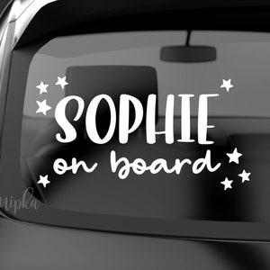 Personalized Boho Baby on Board Sticker/Decal for kids, Baby on Board car Decal