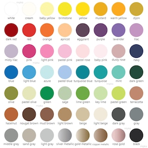 a color chart of different shades of paint