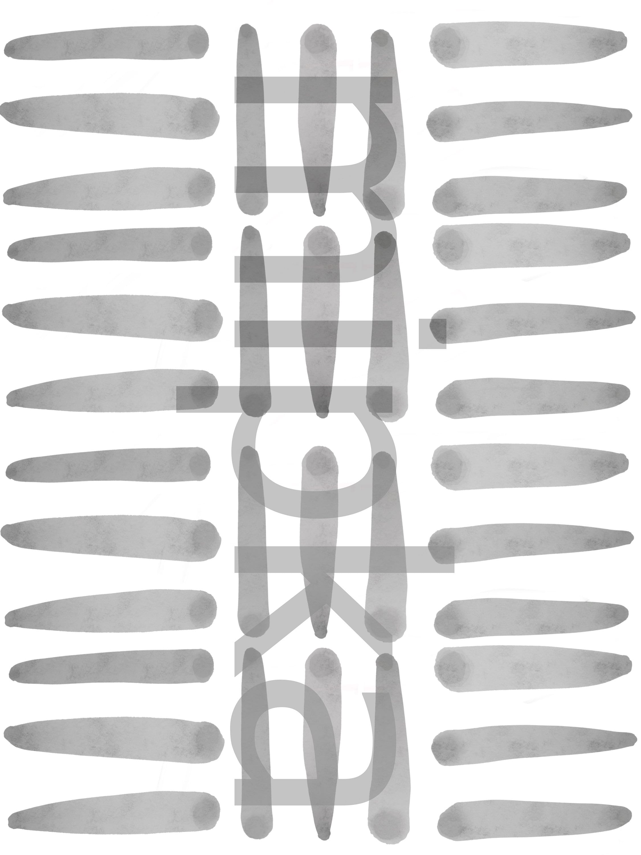 Watercolor Line Wall Decals, Line Group Decals, Hand Drawn - Choose ...