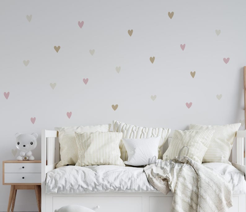 Doodle Heart Wall Decals - Nursery & Room Decor image 2