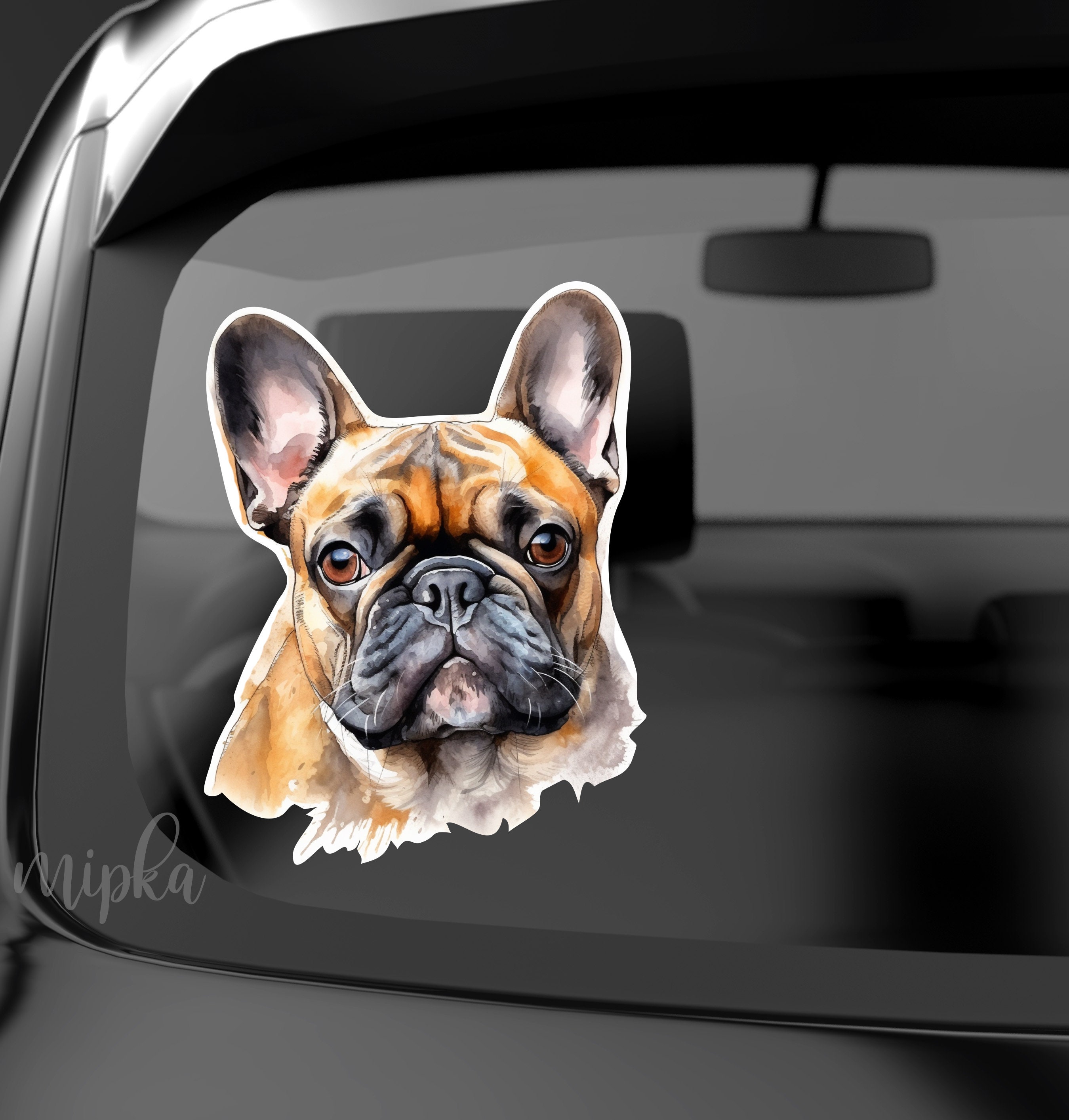 Adesivo Per Paraurti Auto O Parete Con Bulldog Francese – 15x20 Cm – Rimovibile E Facile Da Applicare – Prodotto Originale Broomsticker