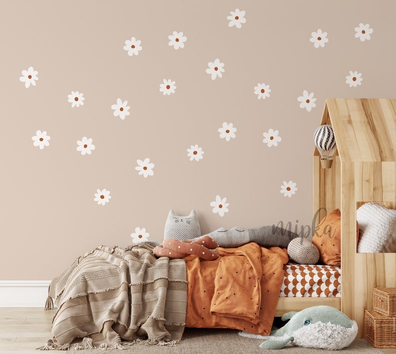 Daisy Wall Decals Flower Wall Stickers, Nursery Decals, Boho Nursery zdjęcie 4