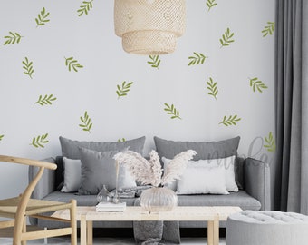Floral Wall Decals, Leaf Branches Wall Decals, Boho Nursery Wall Art