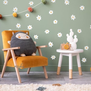 Daisy Wall Decals -  Large Set of Flower Wall Stickers, Nursery Decals, Boho Nursery