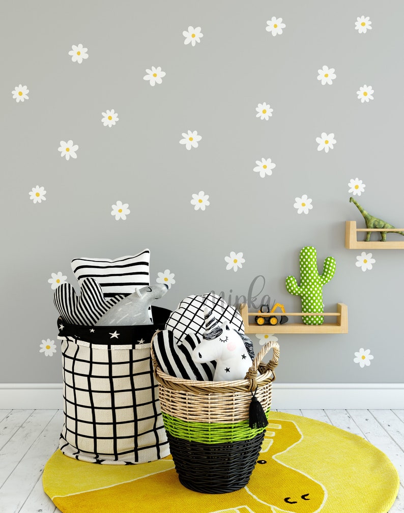 Daisy Wall Decals Flower Wall Stickers, Nursery Decals, Boho Nursery image 5