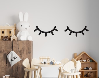 Sleepy Eyes Vinyl Decal - Kids Room Decor