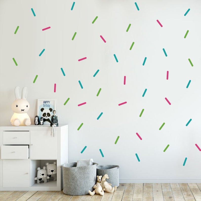 sprinkles decals choose your color wall decals nursery | etsy
