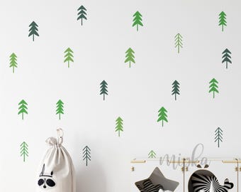 Pine Tree Wall Decals - Choose Your Color, Woodland Nursery