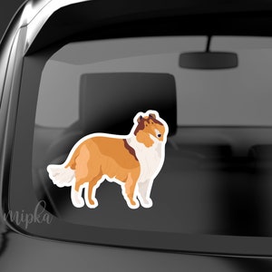 Adesivo per paraurti Rough Collie, cane a bordo