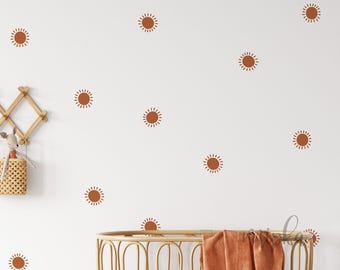 Sun Wall Decals - Choose Your Color, Sunshine Wall Decal, Boho Nursery, Sun Wall Stickers