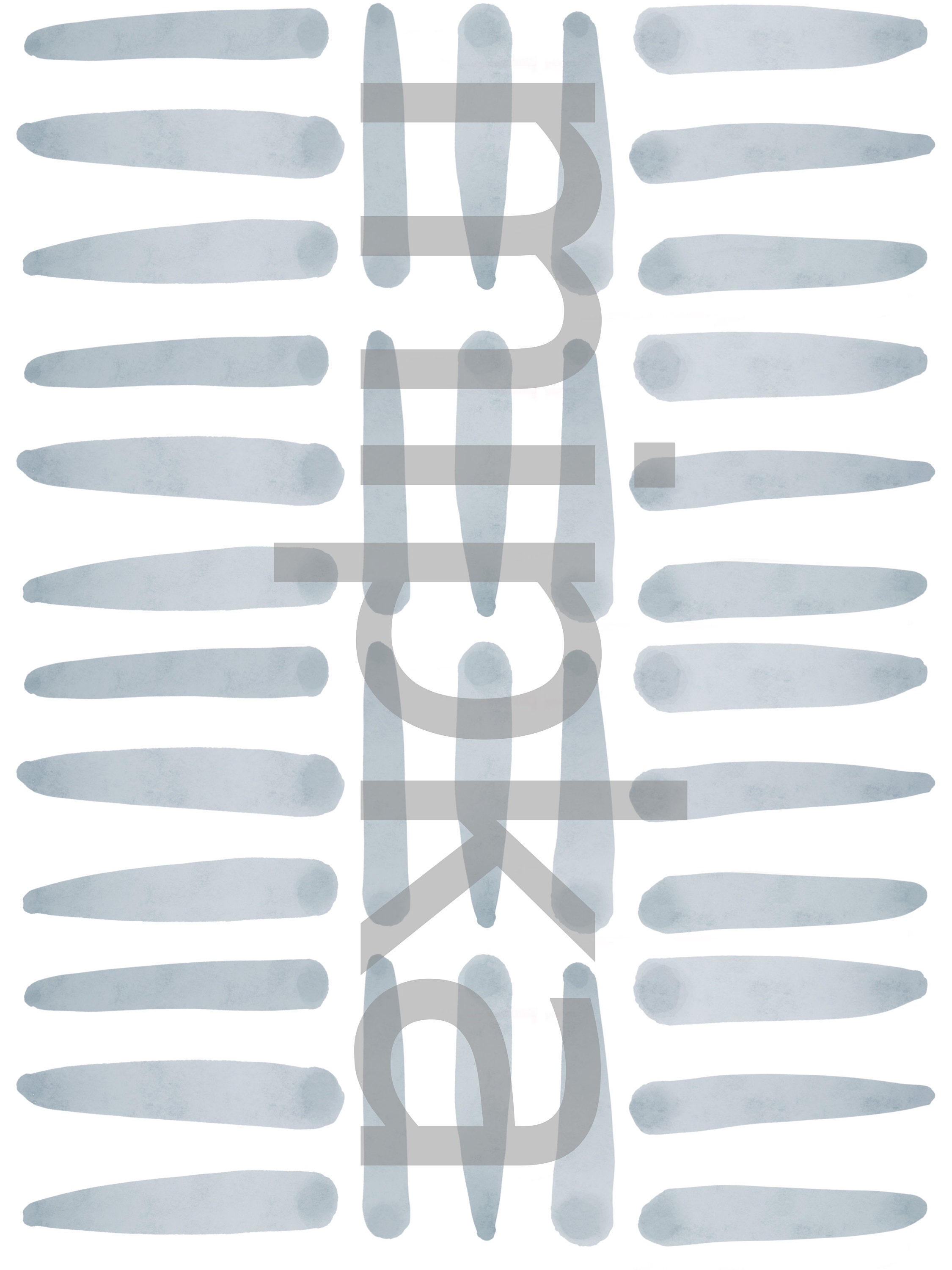 Line Work Decal Watercolor Line Wall Decals, Line Group Decals, Hand Drawn - Choose ...