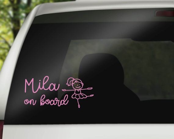 Personnalise Bebe A Bord Autocollant Sticker Pour Les Filles Etsy