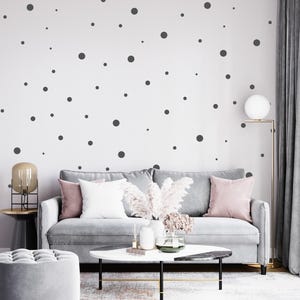 Polka Dot Decal - Choose Your Color, Different Sizes Dots, Circle Decals, Geometric Wall Decal, Various Sizes Dots, Nursery Wall Art