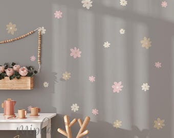 Daisy Wall Decals -  Colorful Flower Wall Stickers, Nursery Decals, Boho Nursery
