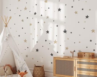 Doodle Stars Wall Decals - Nursery, Choose Your Colors