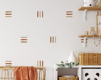 Colorful Line Wall Decals, Hand Drawn Nursery Decor