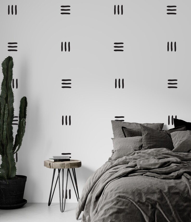 Line Wall Decals Line Group Decals Hand Drawn Choose Your Etsy