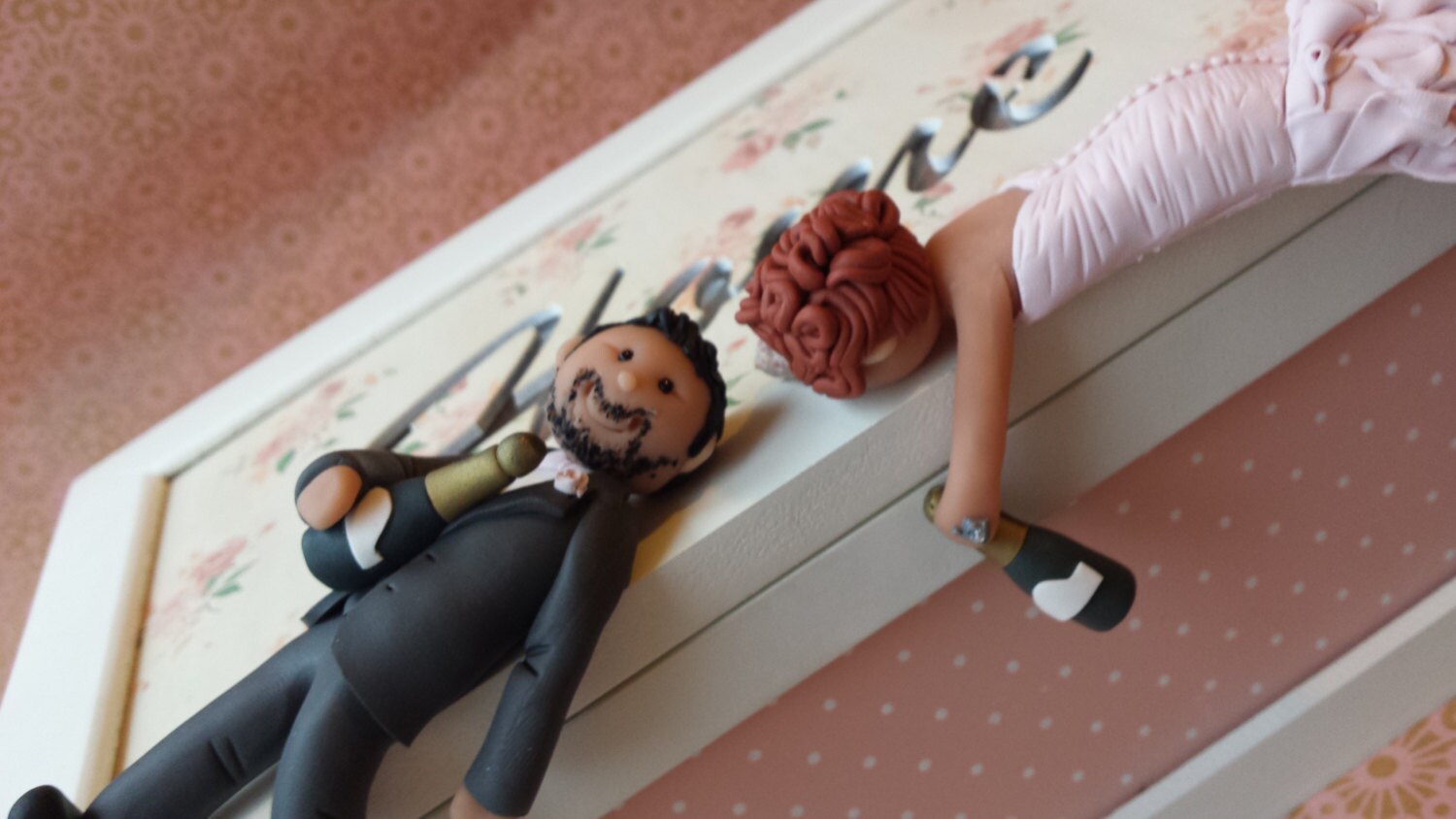 Drunk Bride &amp; Groom Wedding Cake Topper Personalised Etsy