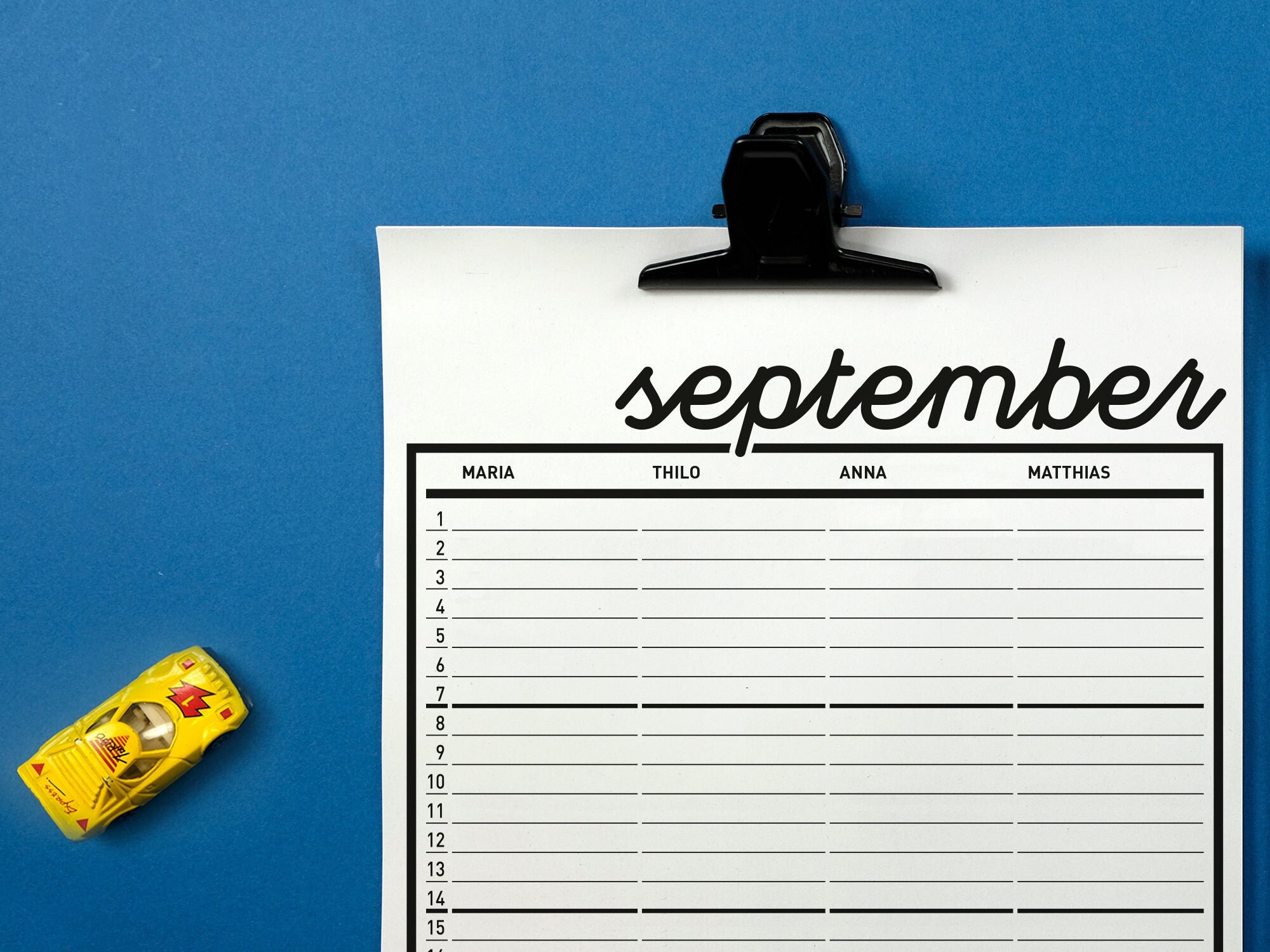 Family planer, Family calendar A4