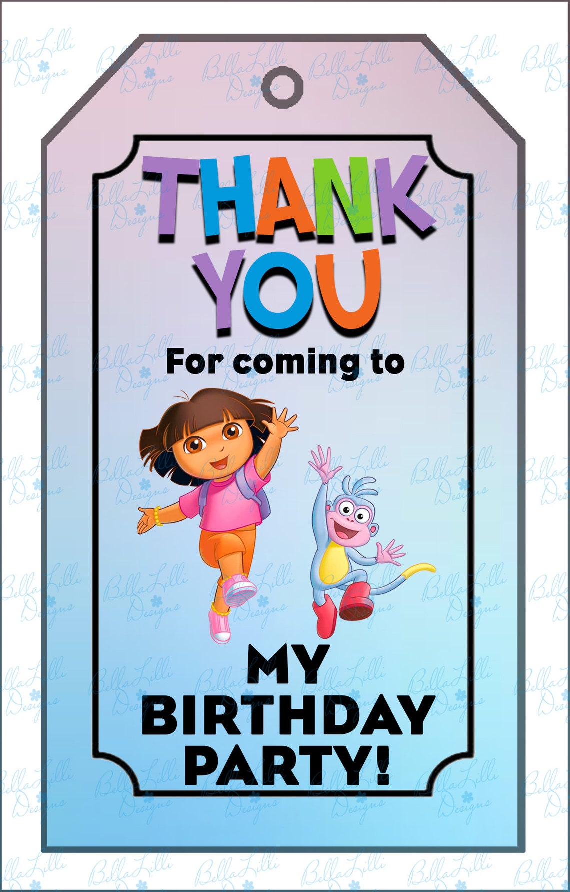 Customized Dora Birthday Invitation Invite Dora the Explorer Etsy