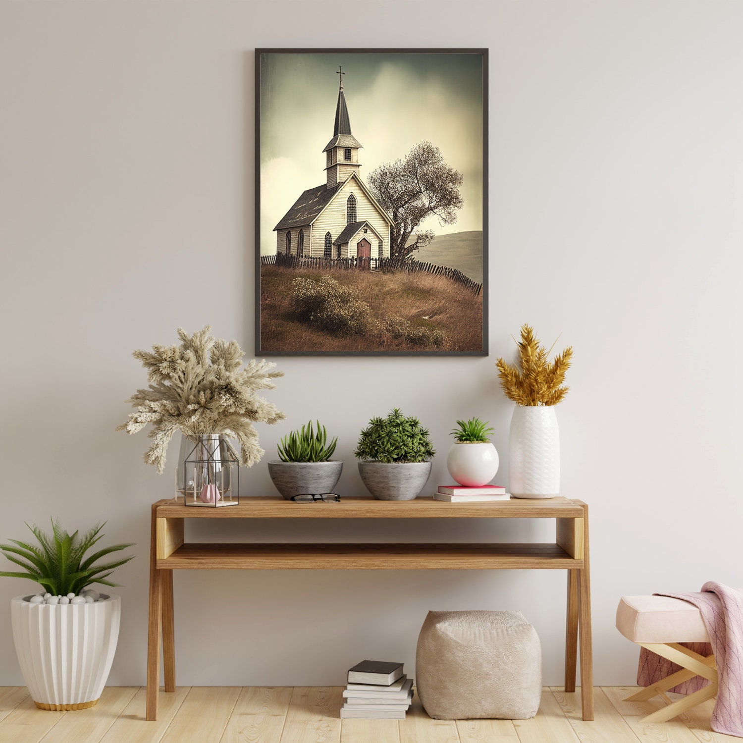 Country Church Canvas Decor 11x14 – Small Town Impressions