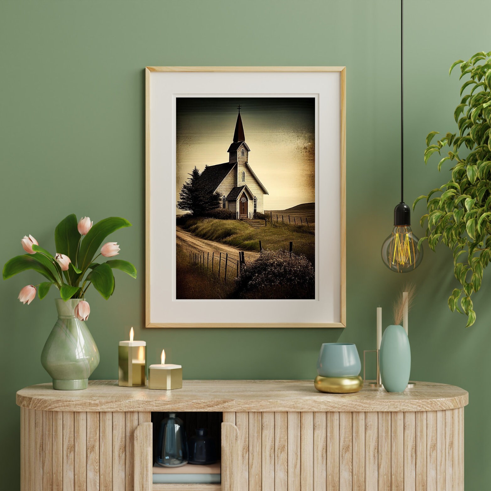 Printable Country Church Wall Art Old Country Church Print Vintage Church Painting White Church