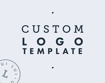 Custom Logo Template | Round Watermark | Minimalist Branding | Instant Download | Editable Logo Template