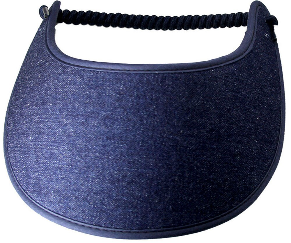 Dark Denim, w/fabric trimmed edges.