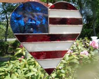 American Flag in the shape of a Heart