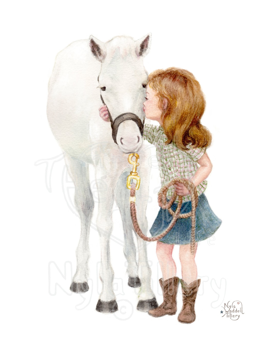 Kid's Art White Neutral Pony Nursery Art Horse Lovers Art - Etsy