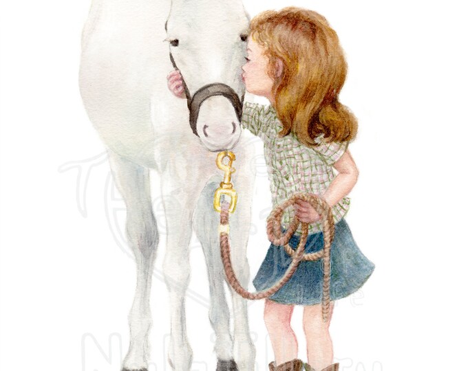 Kid's Art White Neutral Pony Nursery Art Horse Lovers Art Horse Art ...