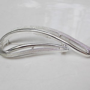 Modern Sarah Coventry Silver Pin, Clean Lines, Everyday Glamor