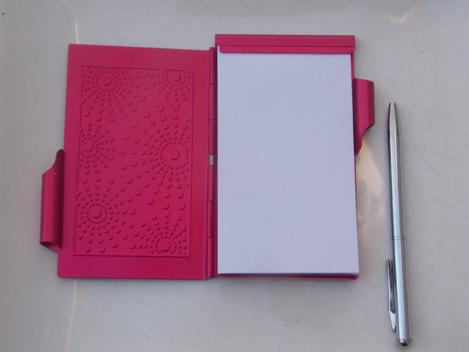 Ultra Thin Metal Note Pad Holder with Pen in Jeweled Embossed Etsy