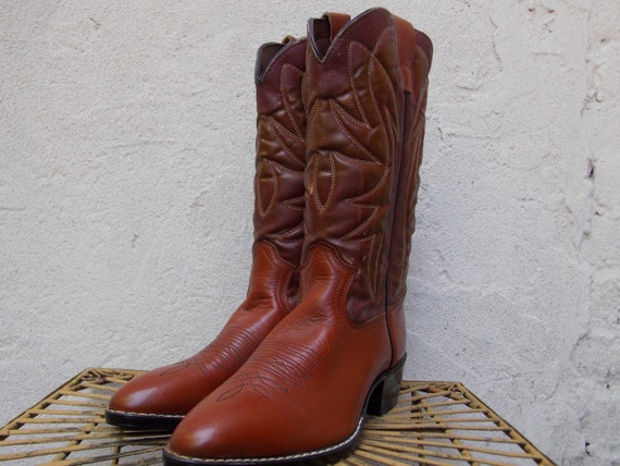 Bottes De Cowboy Vintage Honchos By Morgan & Miller - Cuir Marron - Taille US 6,5 D - Homme - Neuves
