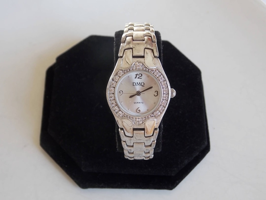 DMQ White Sapphire Ladies Watch With Prong Set Czs - Etsy