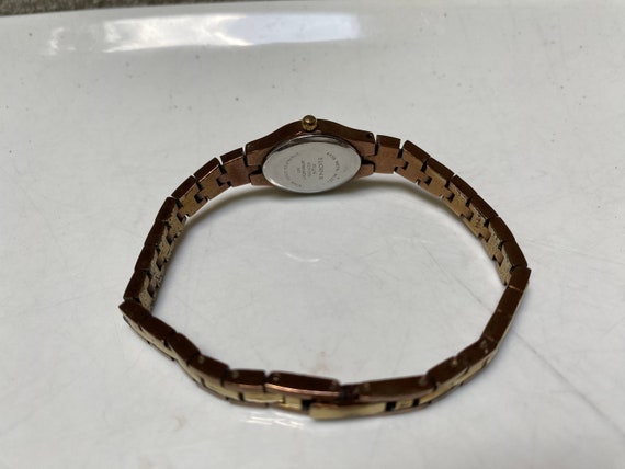 Ladies Oval Elgin Wristwatch, Copper Gold Metal B… - image 4