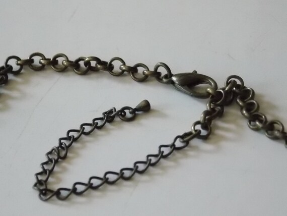 Green River Stone Teardrop Pendant Statement Neck… - image 8