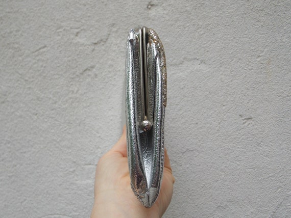 Vintage Silver Handbag Purse Clutch with Optional… - image 3