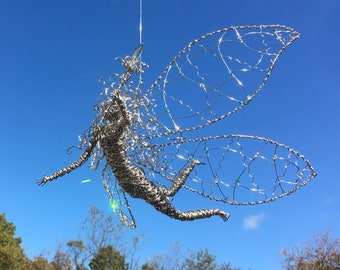 Friend of the Forest Faerie! Stainless Steel Wire Sculpture... CUSTOM ORDER