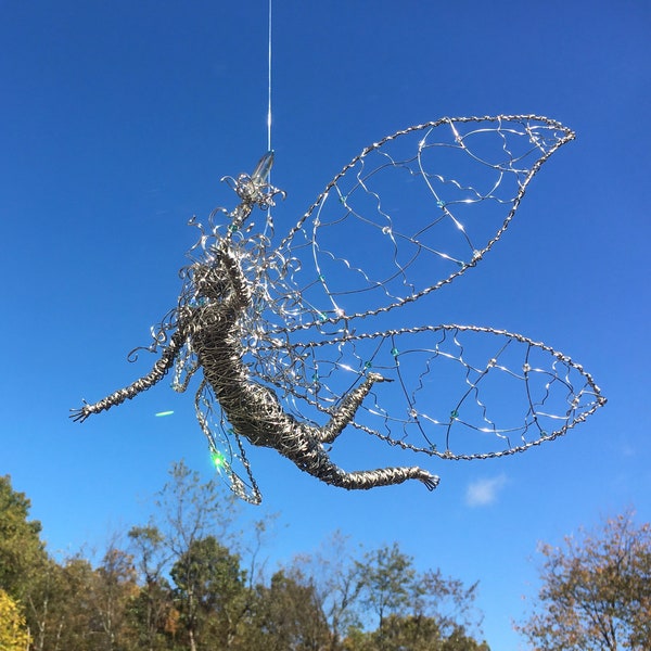 Friend of the Forest Faerie! Stainless Steel Wire Sculpture... CUSTOM ORDER