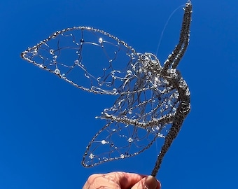 Star Dancer Faerie Stainless Steel Wire Sculpture... READY TO SHP