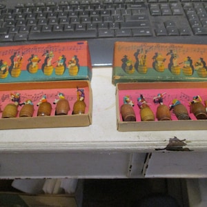 Vintage Rag Time Band-figurer - Ockuperat Japan - Originalförpackning (Set om 6)